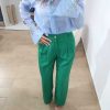 Abbigliamento Diva Calzature | Pantaloni Pinces Wide Leg 2608 Verde