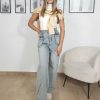 Abbigliamento Diva Calzature | Jeans Wide Leg Orlo Sfrangiato P2011 Denim