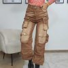 Abbigliamento Diva Calzature | Jeans Cargo Multitasche P2703 Camel