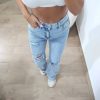 Abbigliamento Diva Calzature | Jeans Wide Leg Strappi 7649 Denim